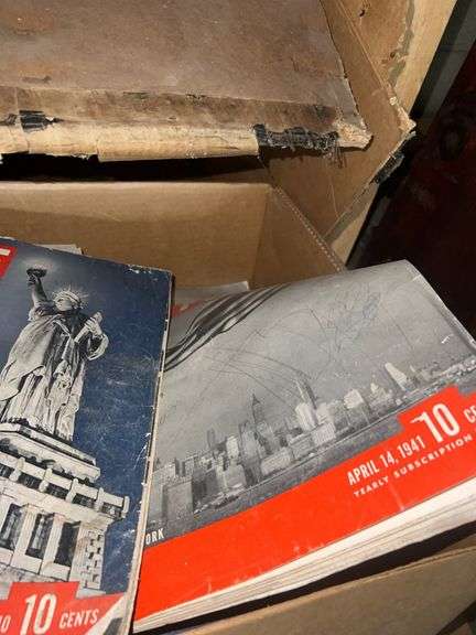 Large Box of Time Life Magazines, and Vintage Books