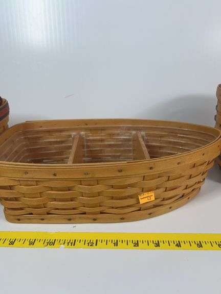 2000 Longaberger All American Sparkler Basket, Longaberger Tow Your Boat Basket, (2) Small Longaberg