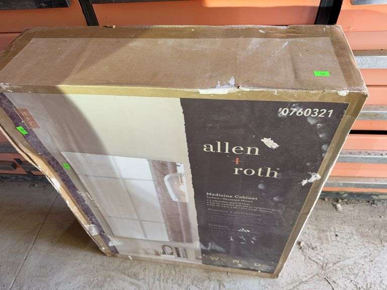 Allen Roth Medicine Cabinet in Box - Kaufman Realty & Auctions