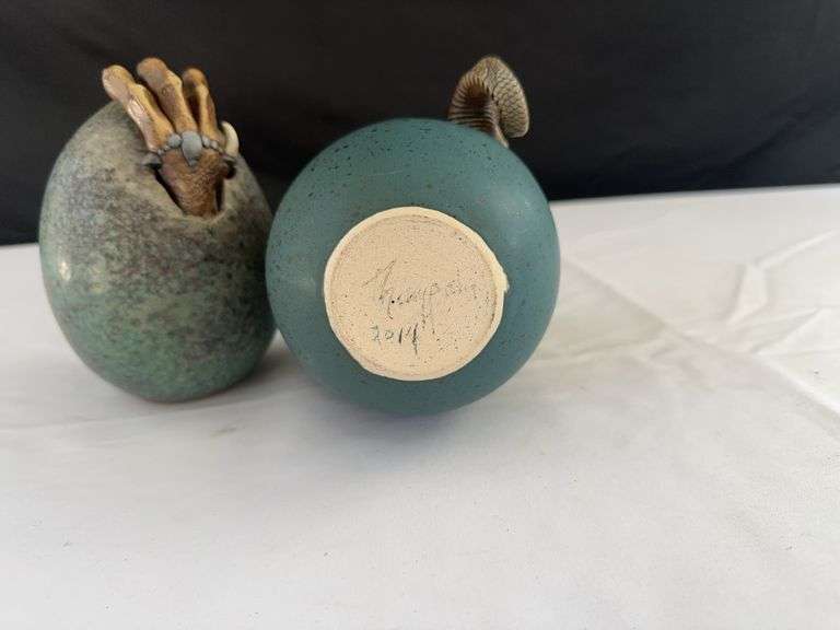 Ceramic and Porcelain Dragon Egg Decor