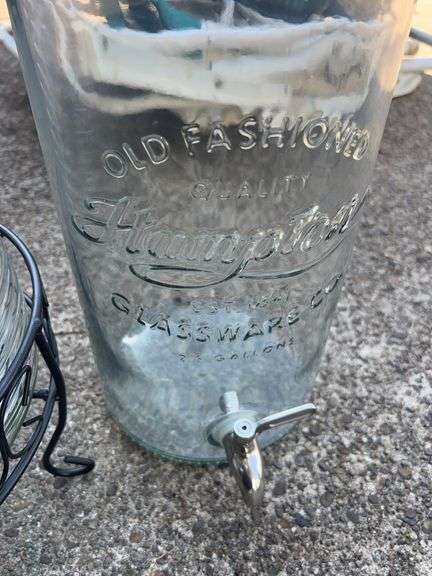 (2) Glass Drink Dispensers