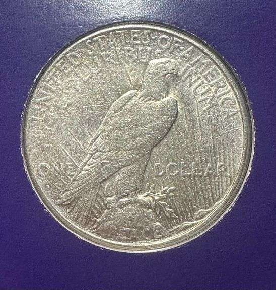 Lot of Two (2) Peace Silver Dollars with Commemorative Cards & Stamps