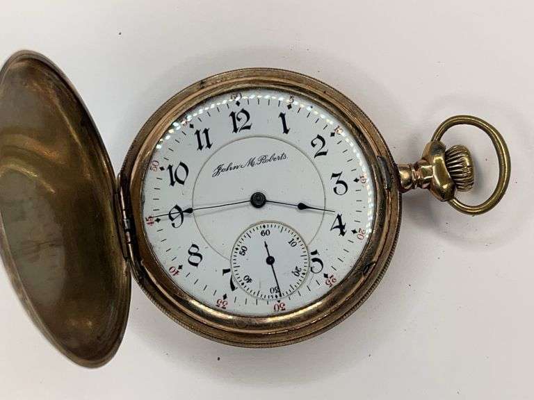 John M. Roberts 15 Jewel Railroad Dispatcher Extra Pocket Watch