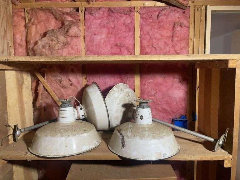 (4) vintage hanging bar lights