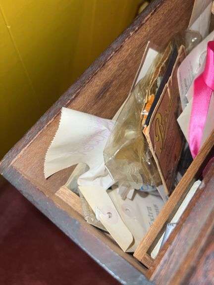 Sewing Stand with Contents, Sewing Box with Contents, Sewing Supplies