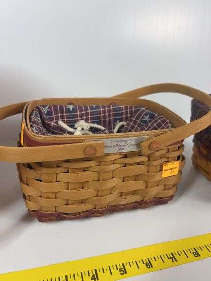 Longaberger Cranberry Basket, Fathers Day Basket, Woven Memories Basket
