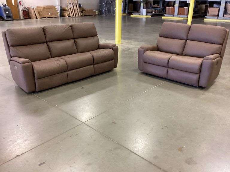 FLEXSTEEL  Reclining Loveseat and Power Reclining Sofa