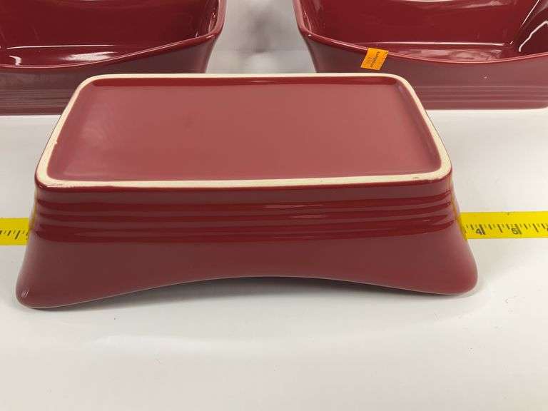 (3) Rachael Ray Red Serving Dishes