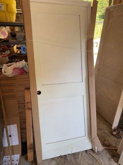 32” by 80” white Right hand swing door