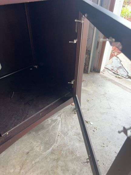 Wooden Cabinet with Light, ONE GLASS DOOR MISSING