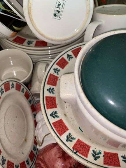 Box of Christmas Dishware