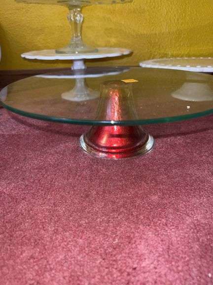 (4) Glass Cake Stands/Platters