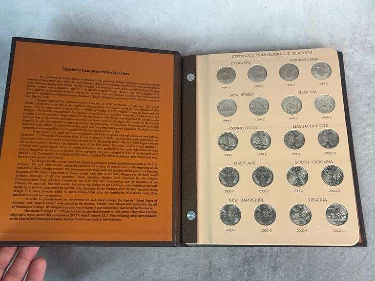 1999-2008 Statehood Commemorative Washington Quarters Complete Book