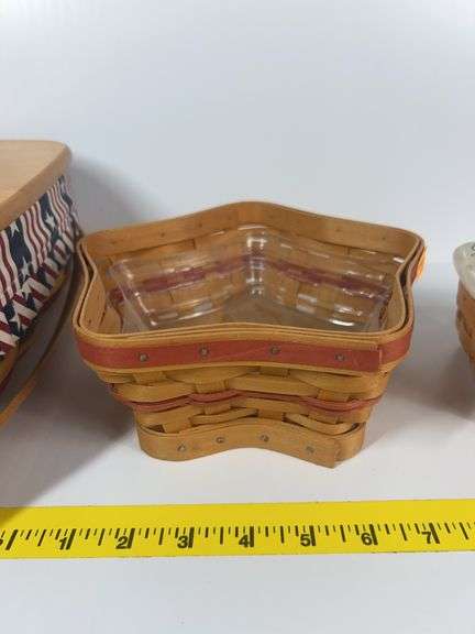 Longaberger All American Pie Basket, Longaberger Little Star Basket, Longaberger Heritage Green Smal