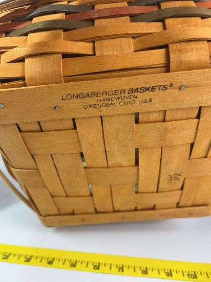 Longaberger Bee Basket, Mini Waste Basket, 2 Handled Baskets