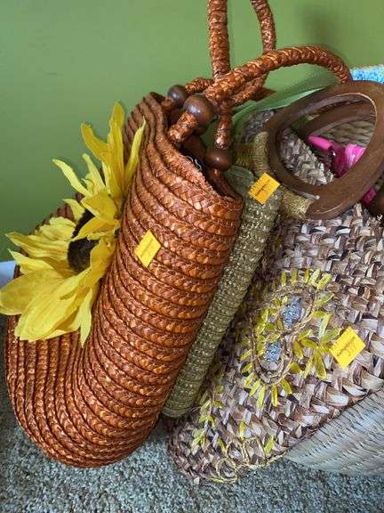 Assorted Woven Basket Purses