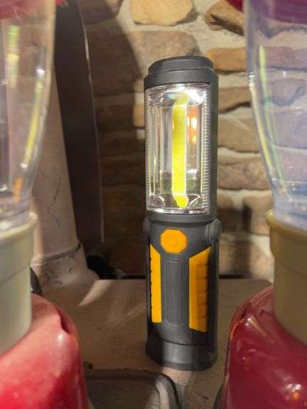 (3) matching Coleman lanterns, Dorcy lantern, and (2) flashlights