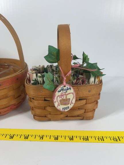 1995 Longaberger Hope Basket, 1998 Longaberger Mother’s Day Basket, Longaberger Latching Basket