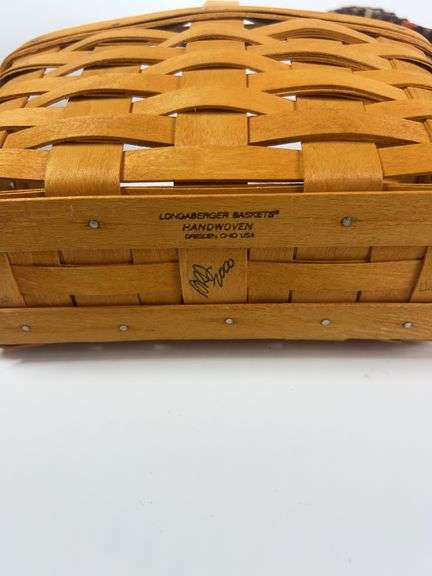 Longaberger Bee Basket, Mini Waste Basket, 2 Handled Baskets
