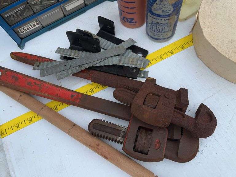 Organizers with Screws, Pipe Wrenches, Etc.
