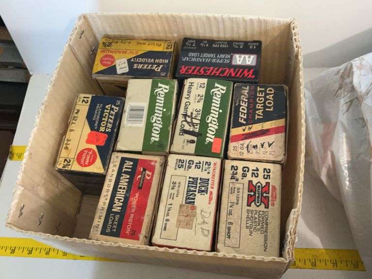 Empty 12 Gauge Shell Boxes and Casings