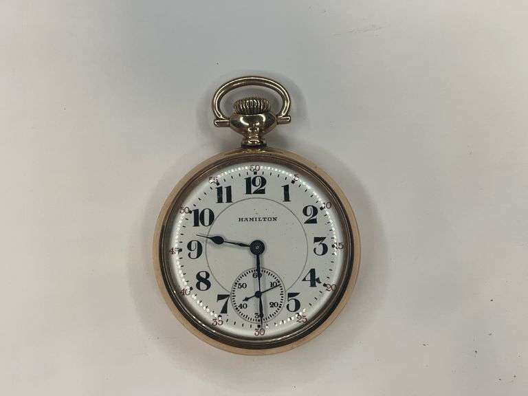 Hamilton 19 Jewel Motor Barrel Pocket Watch