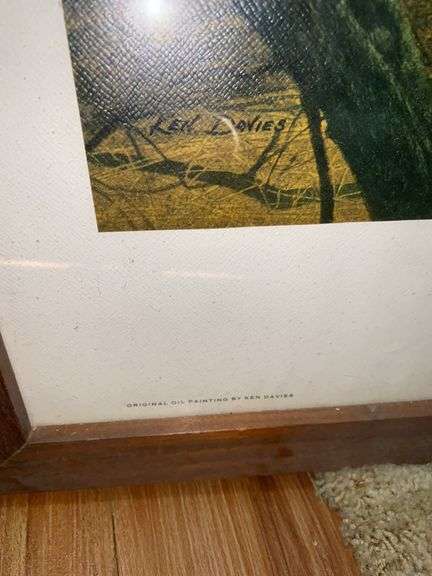 (2) Wild Turkey Framed Oil Paintings by Ken Davies