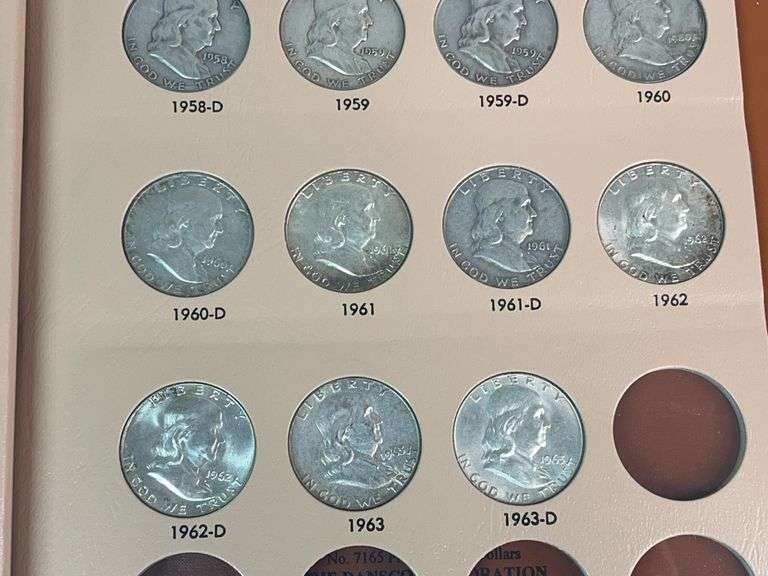 1948-1964 Franklin Silver Half Complete Set