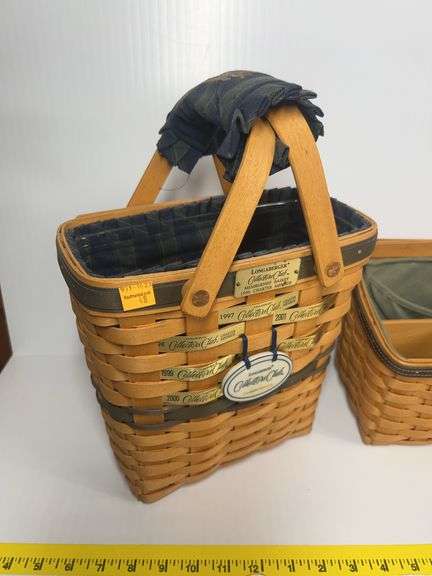 Longaberger Collectors Club Membership Charter Member Basket, Longaberger Father’s Day Caddy Basket,