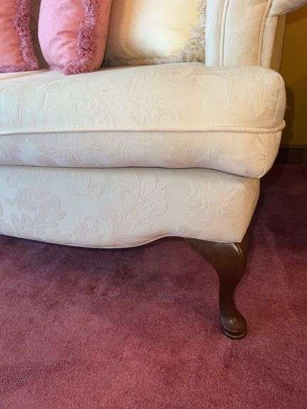 Victorian Style 3 Cushion Sofa and Pillows