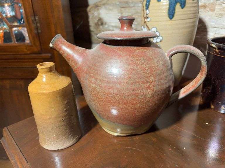 Ceramic pieces - pitcher, vase, and more - some homemade