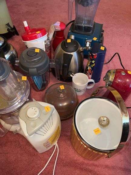 Large Assortment of Kitchen Appliances- Blenders, Mixers, Electric Can Opener