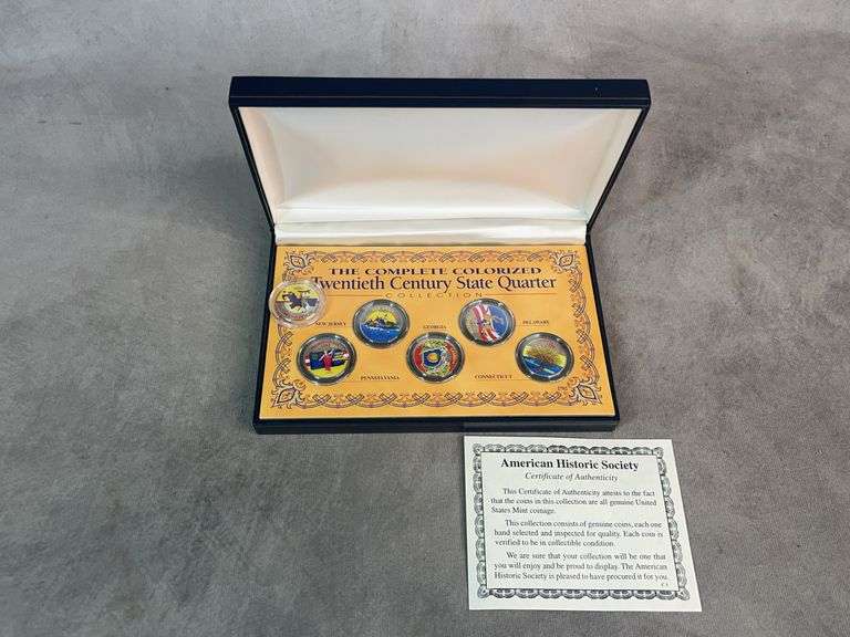 Colorized 20th Century State Quarters
