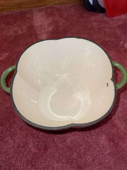 Pfaltsgraff Covered Casserole Dish, Cast Iron Green Pepper Cookware, Porcelain Pitcher