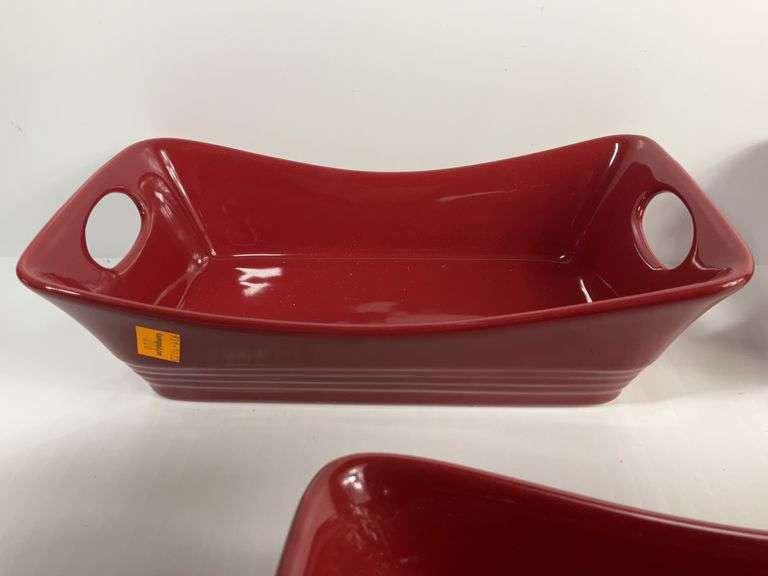 (3) Rachael Ray Red Serving Dishes