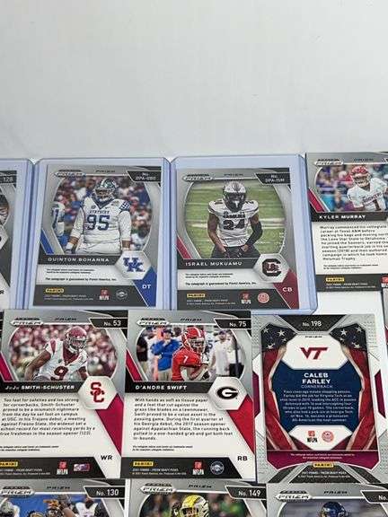 Assortment of College Football Trading Cards