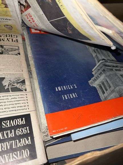 Large Box of Time Life Magazines, and Vintage Books