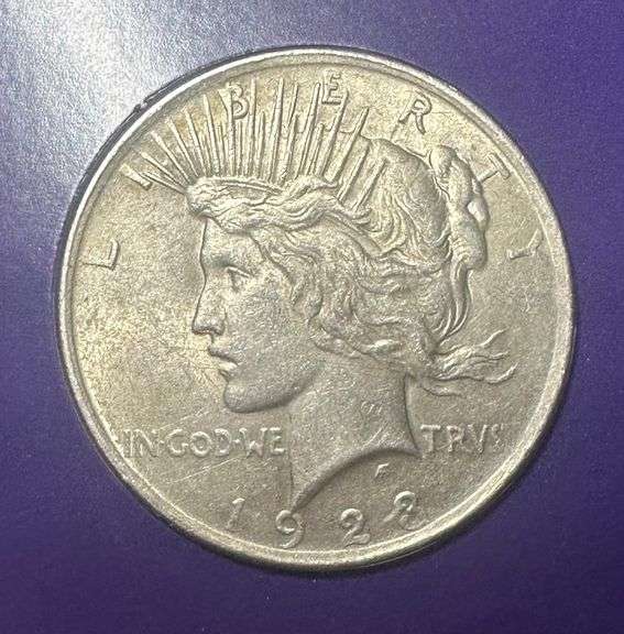 Lot of Two (2) Peace Silver Dollars with Commemorative Cards & Stamps