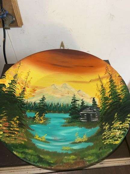 Handpainted Brass Bowl, Ceramic Bell Pepper 3 Tray Platter