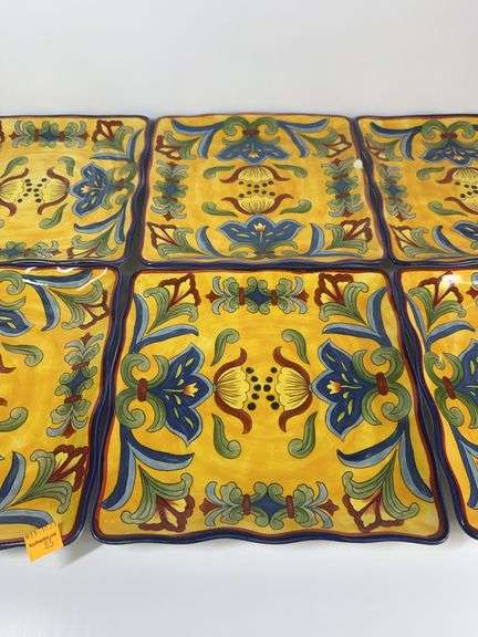 Maxcera Yellow Talavera 10” Plates