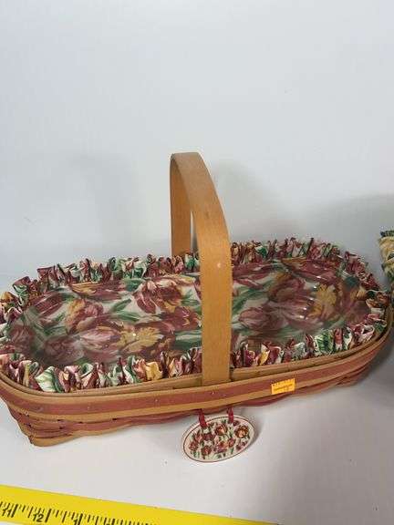 Longaberger Tissue Basket, Purse, Tulip Basket
