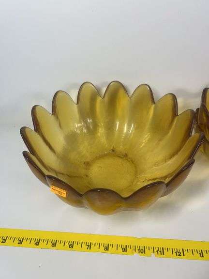 Vintage Blenko Lotus Bowl Set