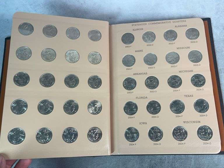 1999-2008 Statehood Commemorative Washington Quarters Complete Book