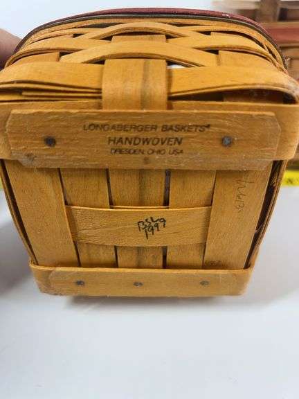 2002 Longaberger Traditions Christmas Basket, Longaberger Small Basket, Longaberger Blue Ribbon All