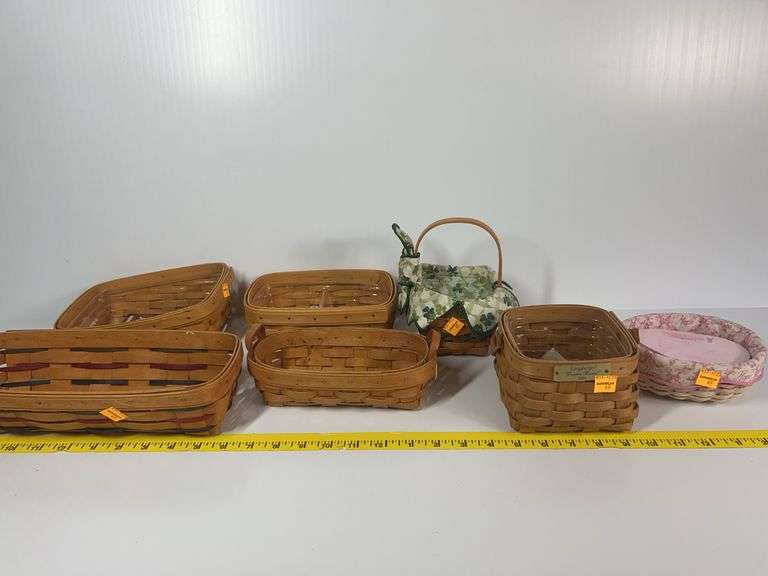 Longaberger Horizon of Hope Basket, Longaberger 2004 Dresden Basket, Longaberger 1999 Lots of Luck S