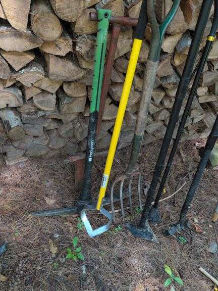 Pickaxe, pitchfork, rake, and other hand tools