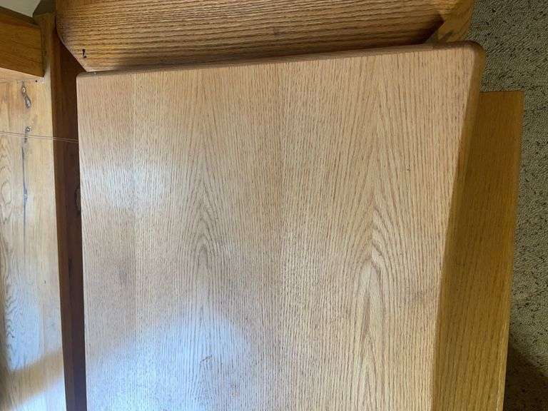 (3) wooden office desks