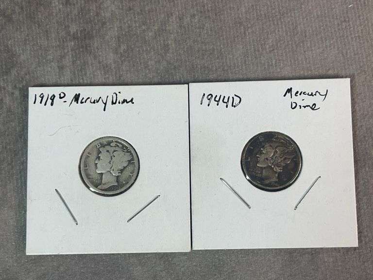 1918-D & 1944-D Mercury Dimes