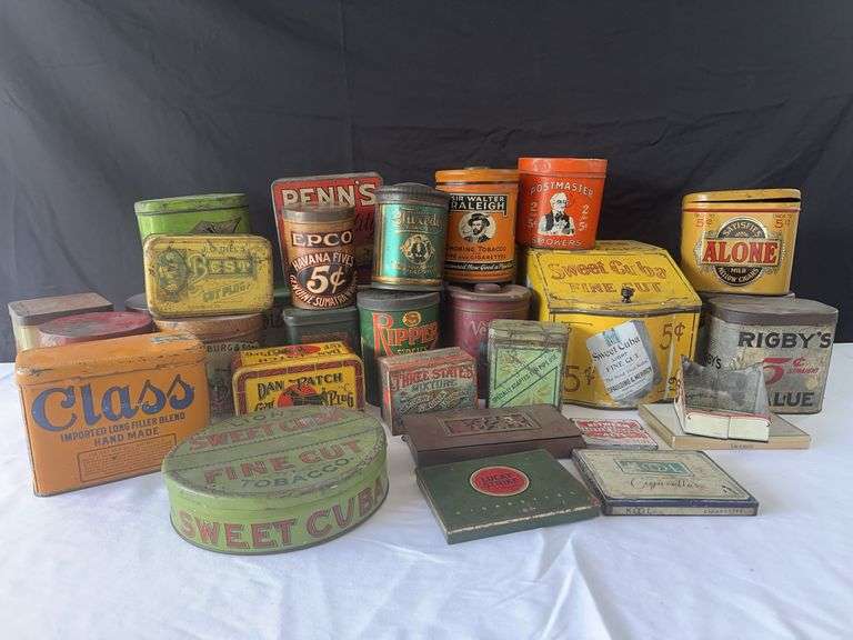 Old Cigar and Tobacco Tins