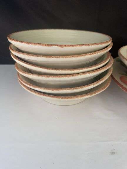 Williams Sonoma Dishware. (6) Bowls, (2) Serving Dishes, and Small Bowl